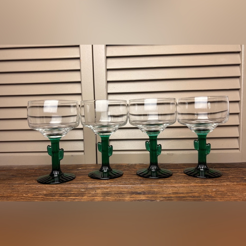 Libbey Cactus Margarita Glasses Set of Four